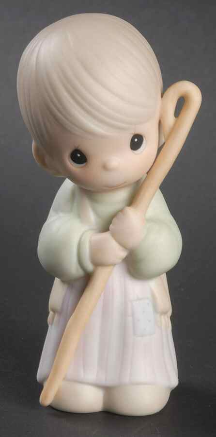 Nativity Shepherd With Lambs Sword-Shepherd With Staff Only - No Box-Sword Trademark by Precious Moments-1