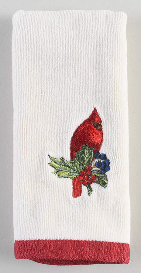 Holly Cardinal Fingertip Towel-Cloth by Portmeirion-1