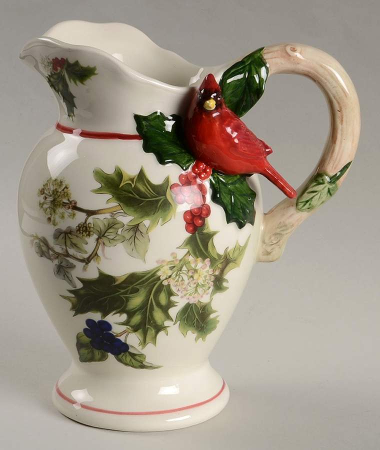 Holly Cardinal 32 Oz Pitcher by Portmeirion-1