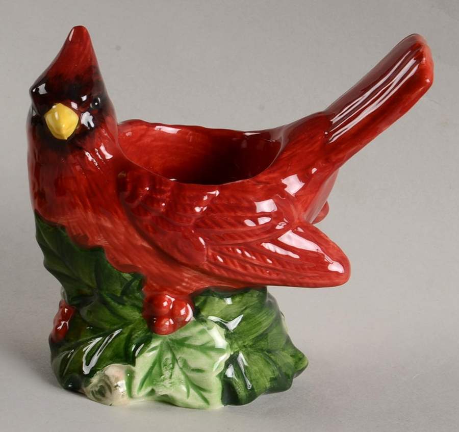 Holly Cardinal Figural Candlestick by Portmeirion-1