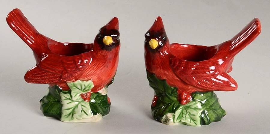 Holly Cardinal Figural Candlestick - Set of 2 Motifs by Portmeirion-1