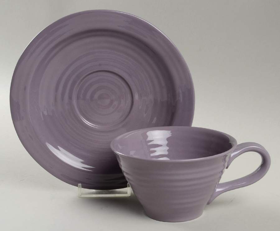 Sophie Conran Mulberry Flat Cup & Saucer Set by Portmeirion-1