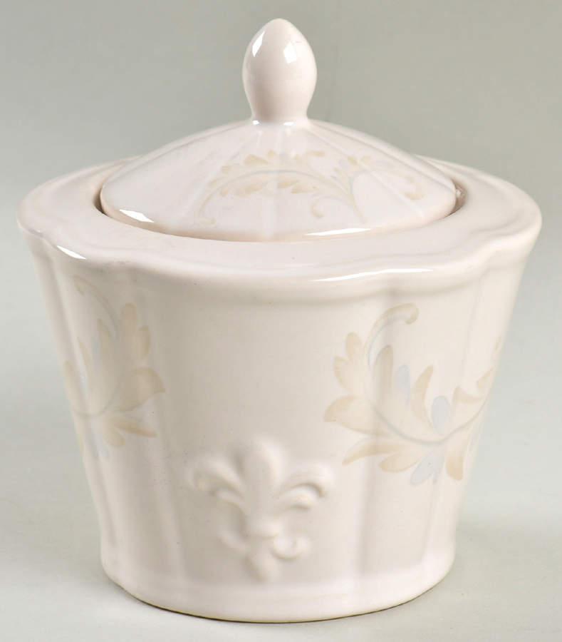 Fleur de Lys Cream Sugar Bowl & Lid by Portmeirion-1