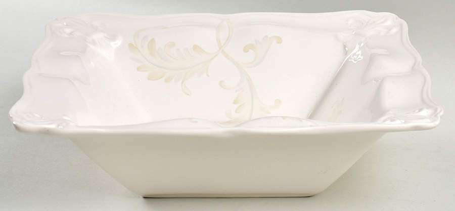 Fleur de Lys Cream 10" Square Vegetable Bowl by Portmeirion-1
