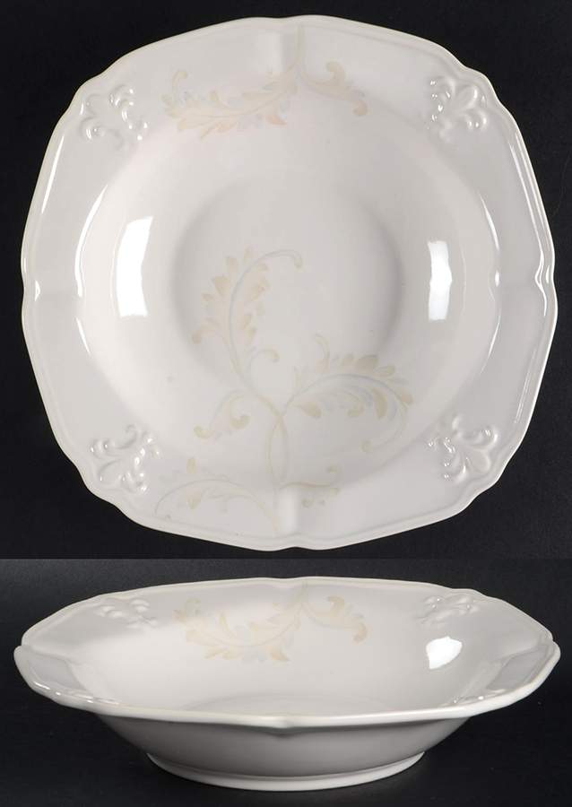 Fleur de Lys Cream Rim Soup Bowl by Portmeirion-1