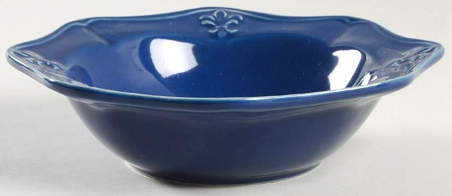 Fleur de Lys Blue Rim Cereal Bowl by Portmeirion-1