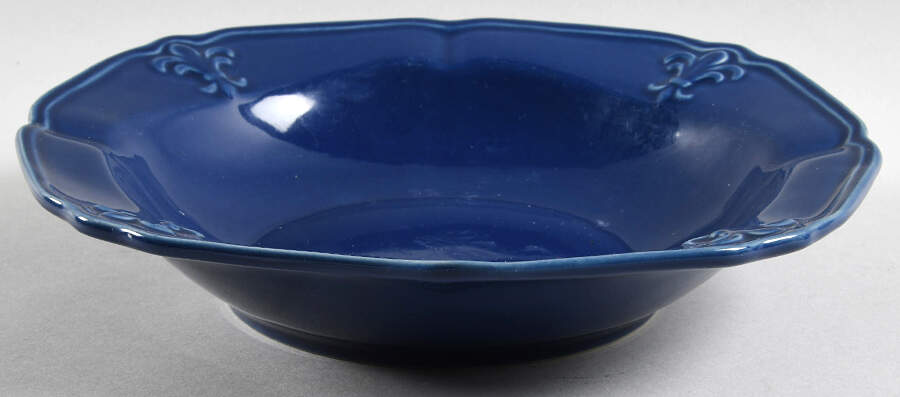 Fleur de Lys Blue Rim Soup Bowl by Portmeirion-1