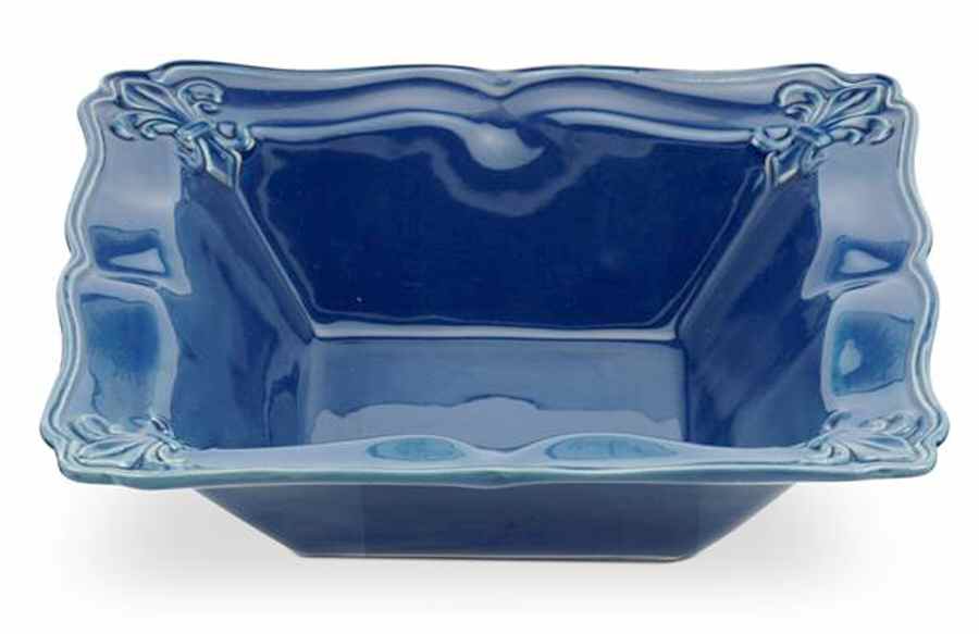 Fleur de Lys Blue 10" Square Vegetable Bowl by Portmeirion-1
