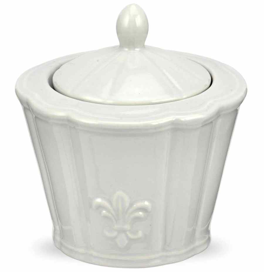 Fleur de Lys Grey Sugar Bowl & Lid by Portmeirion-1