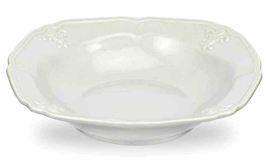 Fleur de Lys Grey Rim Soup Bowl by Portmeirion-1