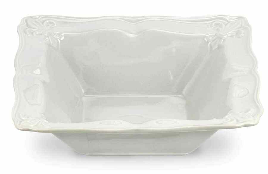 Fleur de Lys Grey 10" Square Vegetable Bowl by Portmeirion-1