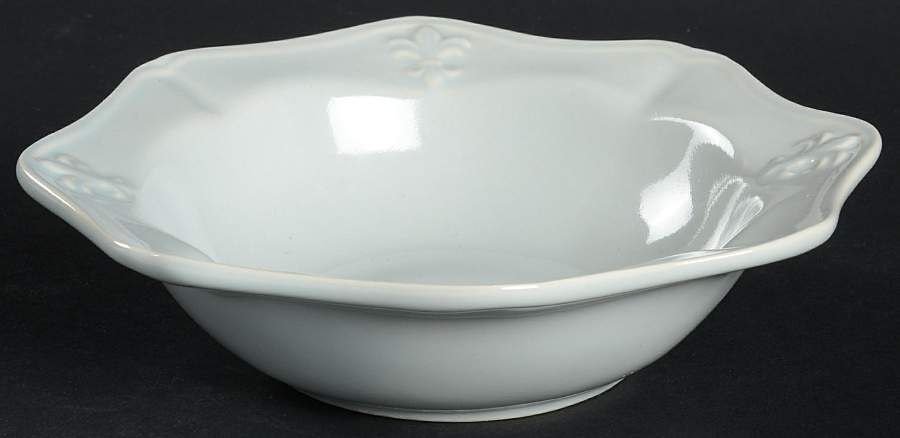 Fleur de Lys Grey Rim Cereal Bowl by Portmeirion-1