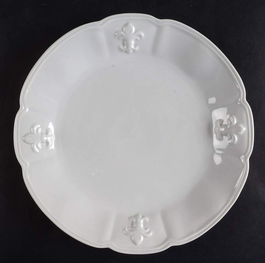 Fleur de Lys Grey Dinner Plate by Portmeirion-1