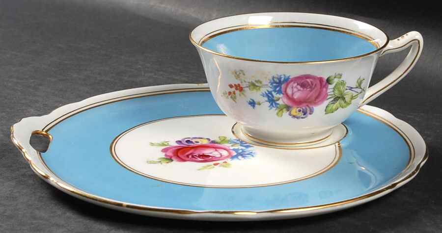 8290 Blue Snack Plate & Cup Set by Paragon-1