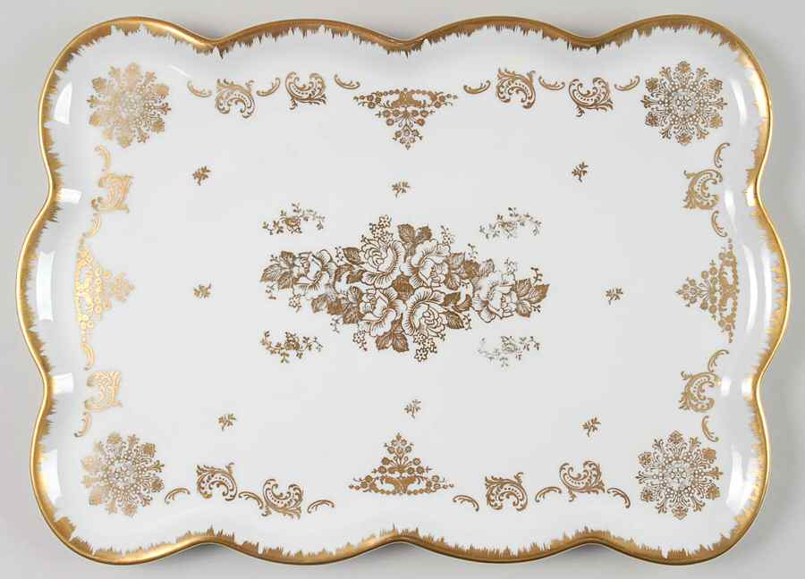 P1F2 15" Rectangular Tray by Porcelaine de France-1