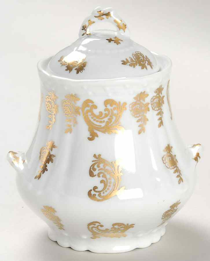 P1F2 Sugar Bowl & Lid by Porcelaine de France-1