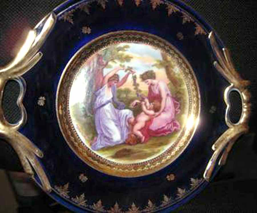 PUN141 Handled Cake Plate by Porcelain Union-1