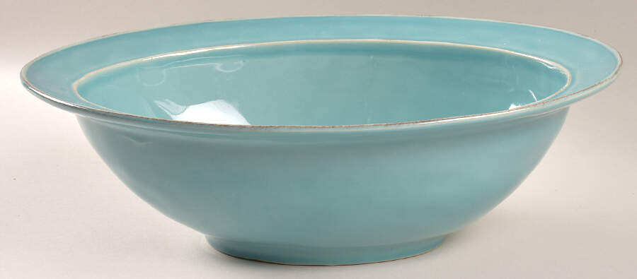 Cambria Turquoise 14" Oval Serving Bowl by Pottery Barn China-1