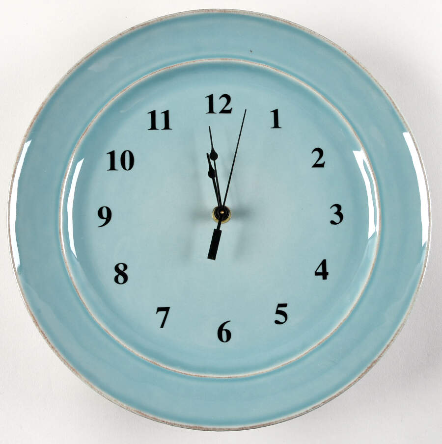 Cambria Turquoise 1-2" depth  Clock Plate HC by Pottery Barn China-1