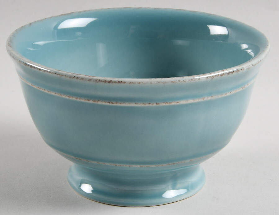 Cambria Turquoise 5" Footed All Purpose Bowl by Pottery Barn China-1