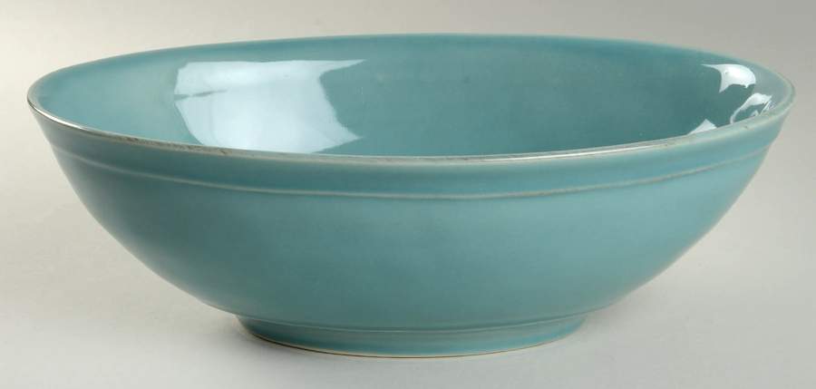 Cambria Turquoise 12" Oval Serving Bowl by Pottery Barn China-1