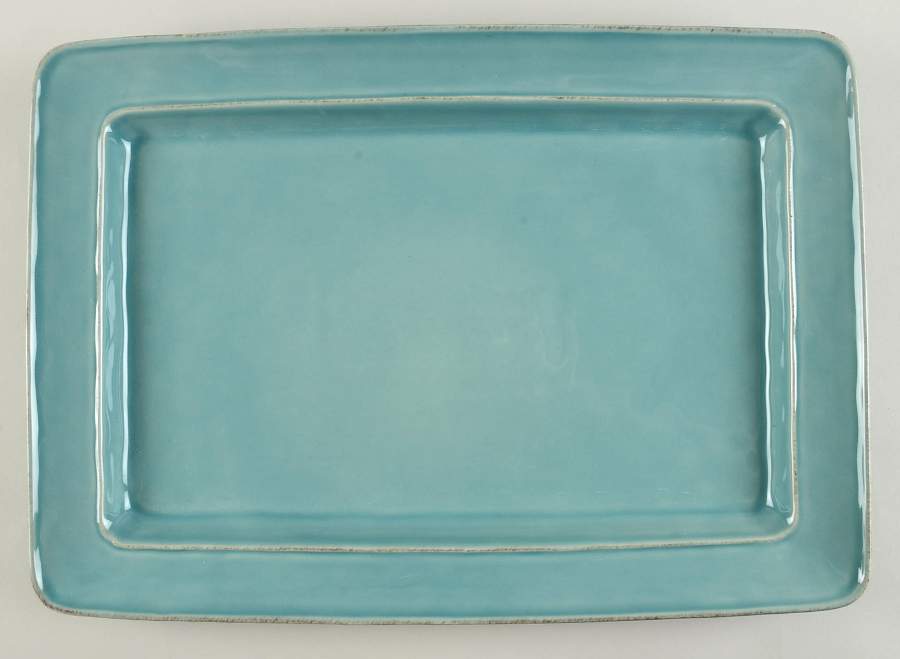 Cambria Turquoise 16" Rectangular Serving Platter by Pottery Barn China-1