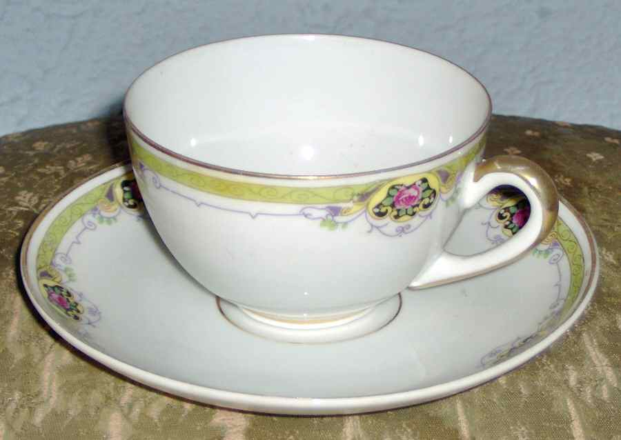 2037 Flat Cup & Saucer Set by Porcelain Union-1