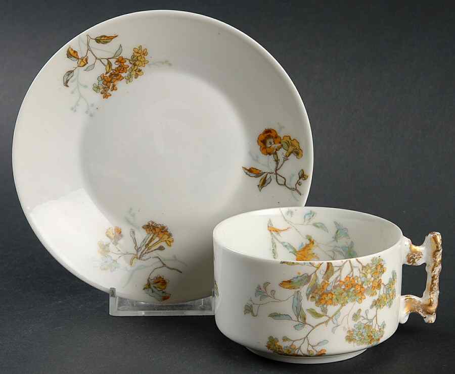 POY757 Flat Cup & Saucer Set by Jean Pouyat-1