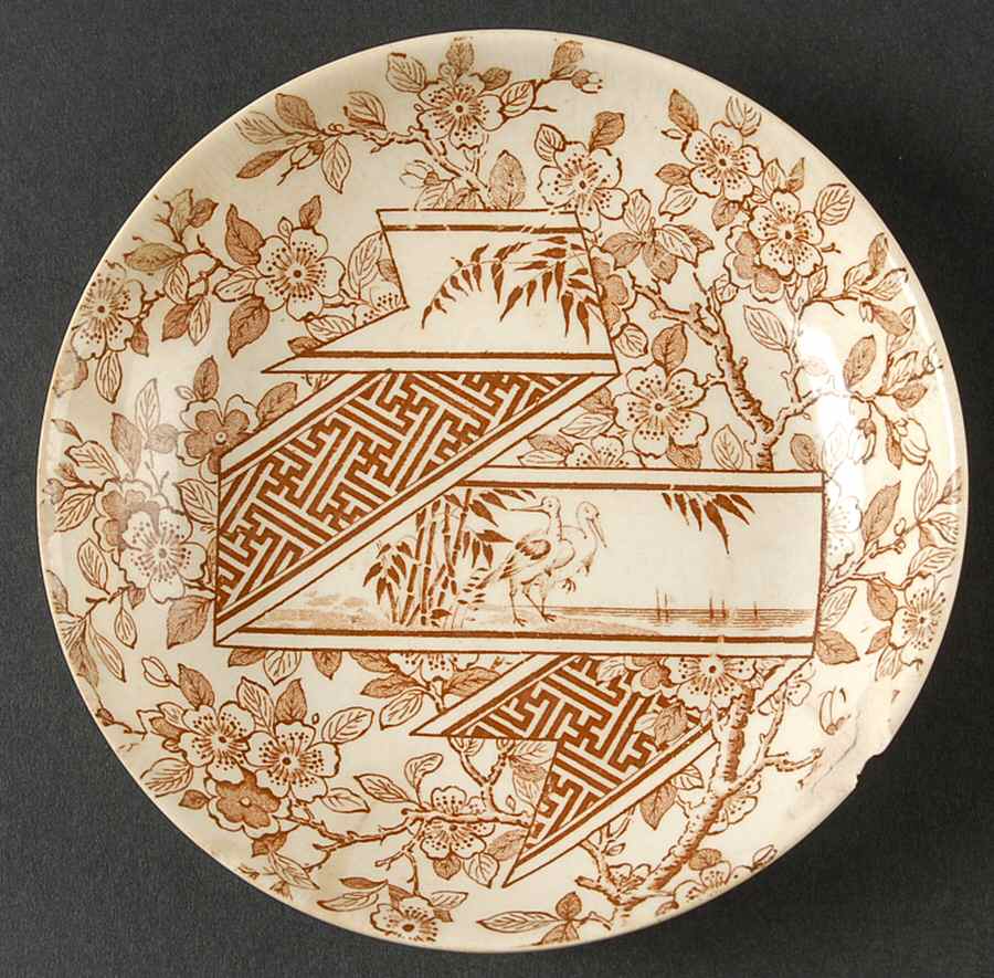 Water Hen Saucer by Pinder, Bourne & Co-1