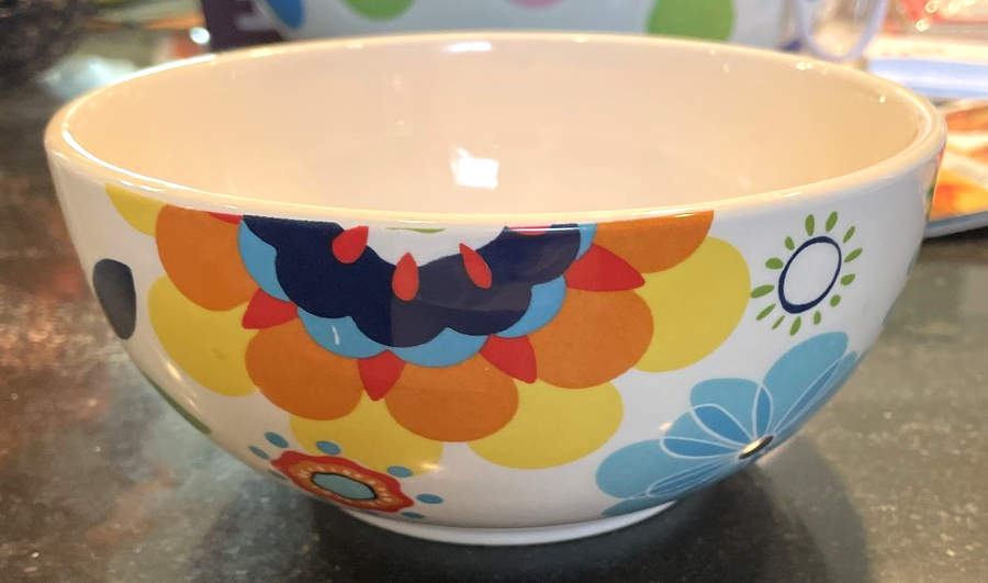 Retro Flower Soup/Cereal Bowl by Pier 1-1