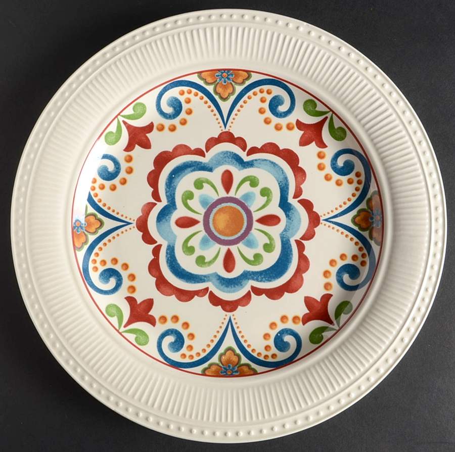 Global Medallion Dinner Plate by Pier 1-1