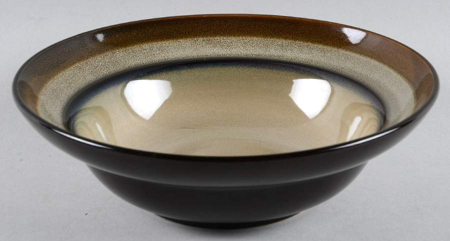 Brown Stripe Soup/Cereal Bowl by Pier 1-1