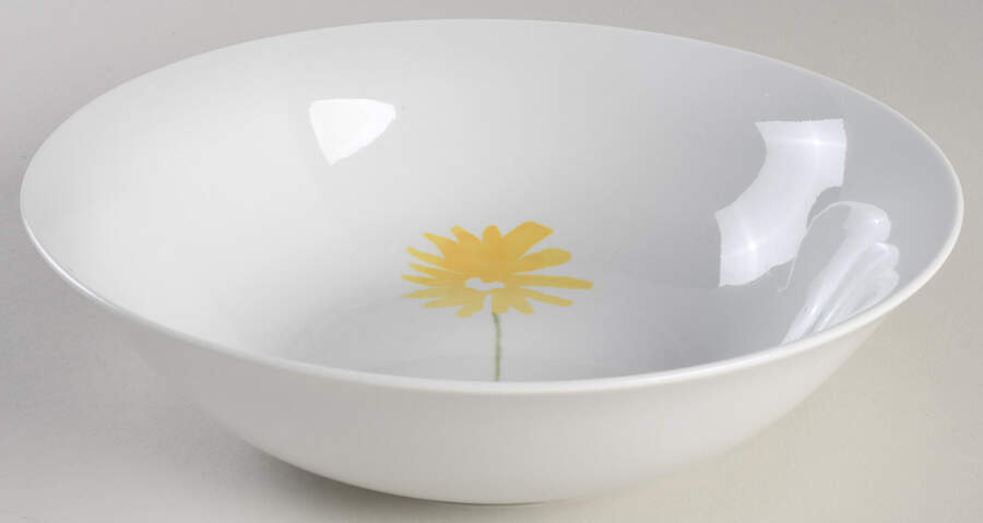 Floral (Single Flower Center) 9" Round Vegetable Bowl by Pier 1-1