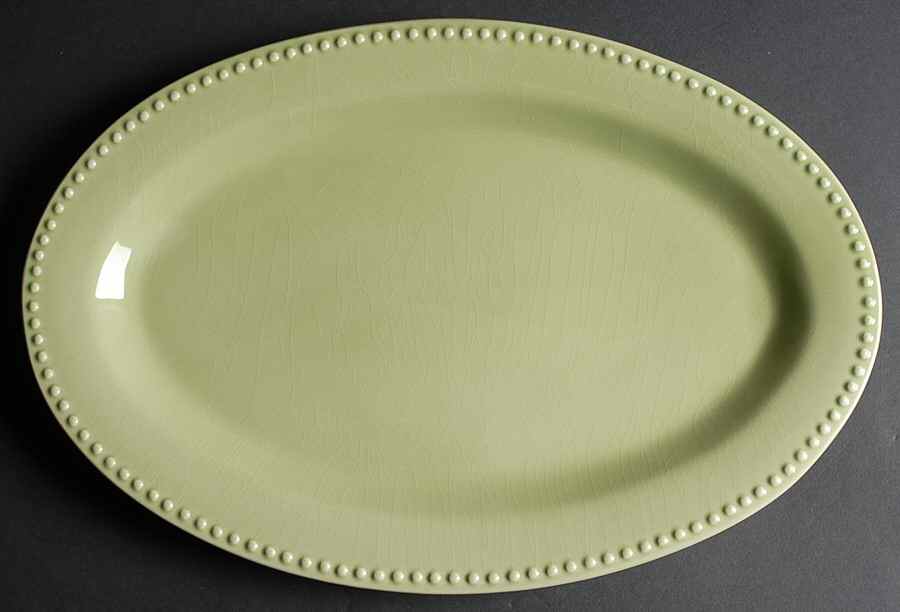 Emma Lime 16" Oval Serving Platter by Pottery Barn China-1