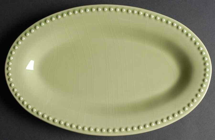 Emma Lime 12" Oval Serving Platter by Pottery Barn China-1