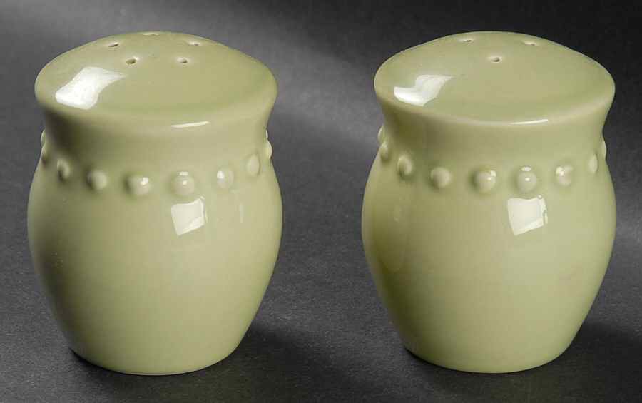 Emma Lime Salt & Pepper Set by Pottery Barn China-1