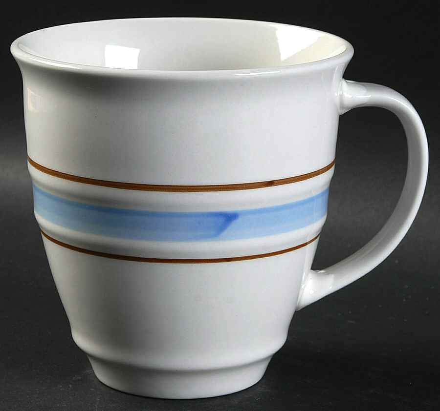 Clipper Blue Brown Mug by Pfaltzgraff-1