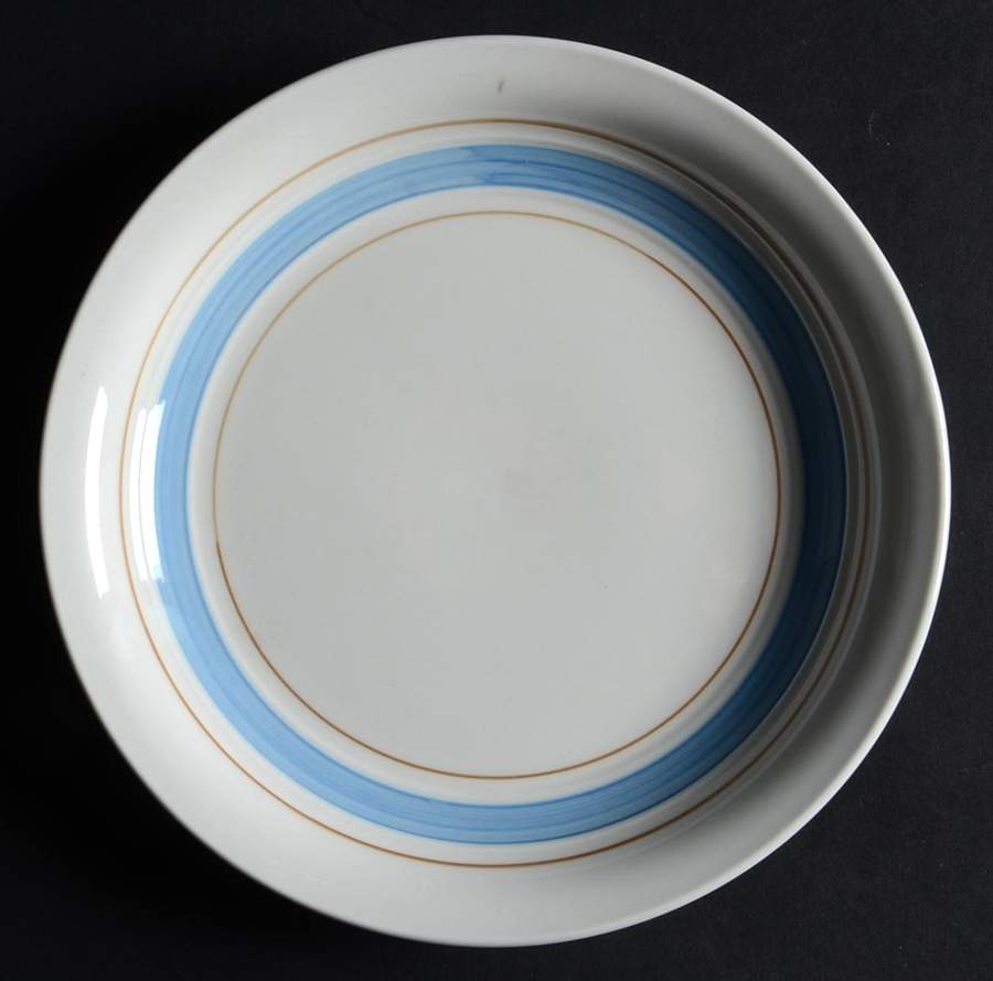 Clipper Blue Brown Salad Plate by Pfaltzgraff-1