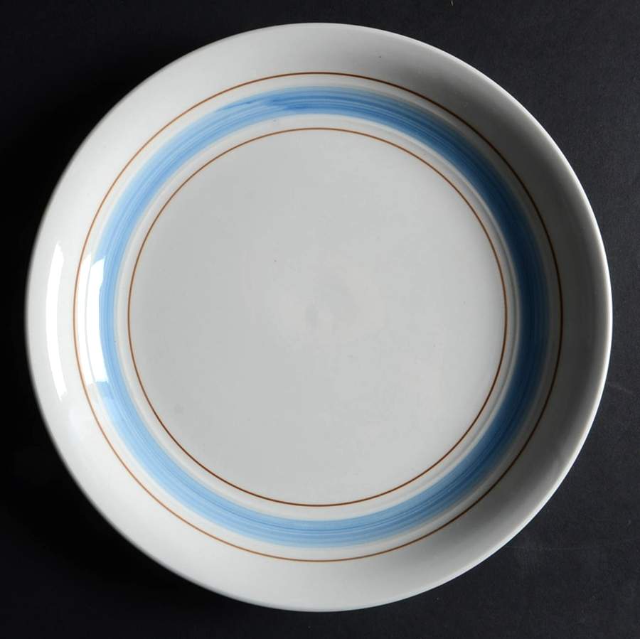 Clipper Blue Brown Dinner Plate by Pfaltzgraff-1