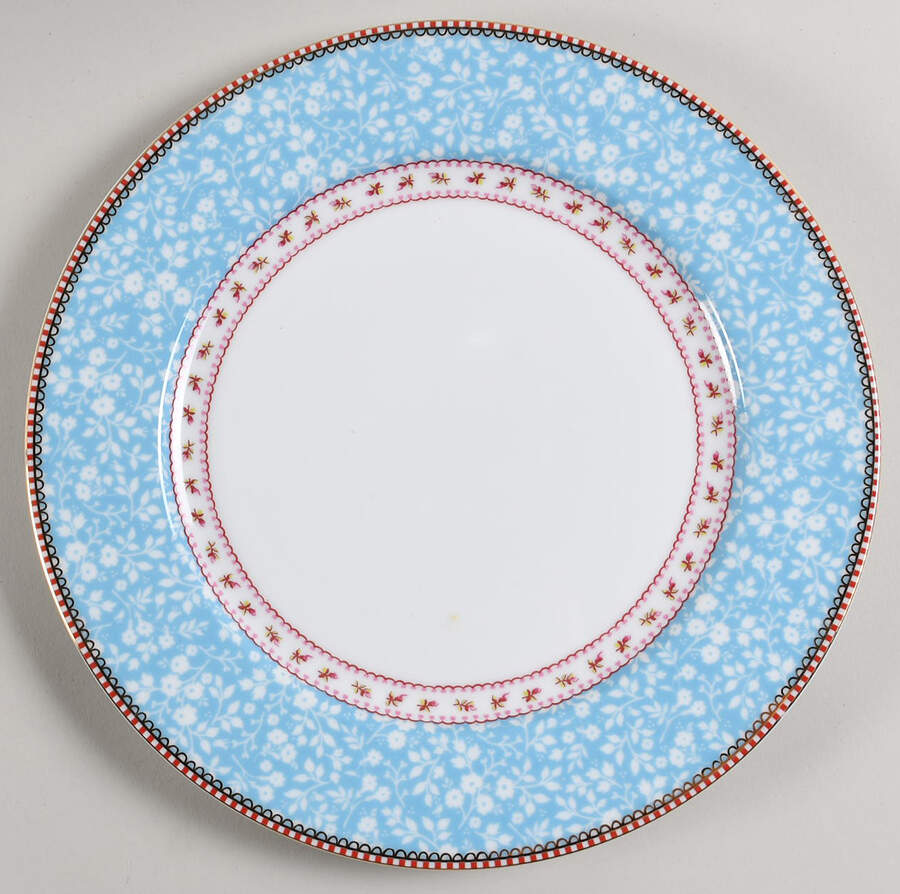 Floral Blue Dinner Plate by Pip Studio-1