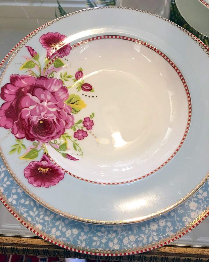 Floral Blue Dessert/Pie Plate by Pip Studio-1
