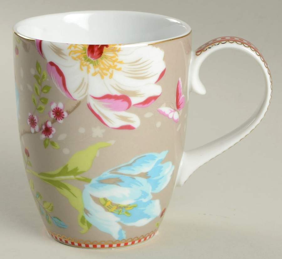 Floral Khaki Mug by Pip Studio-1