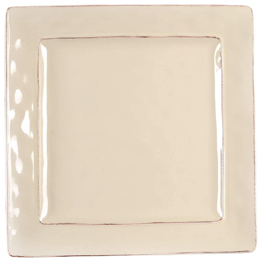 Martillo Creme Brulee Square Dinner Plate by Pier 1-1
