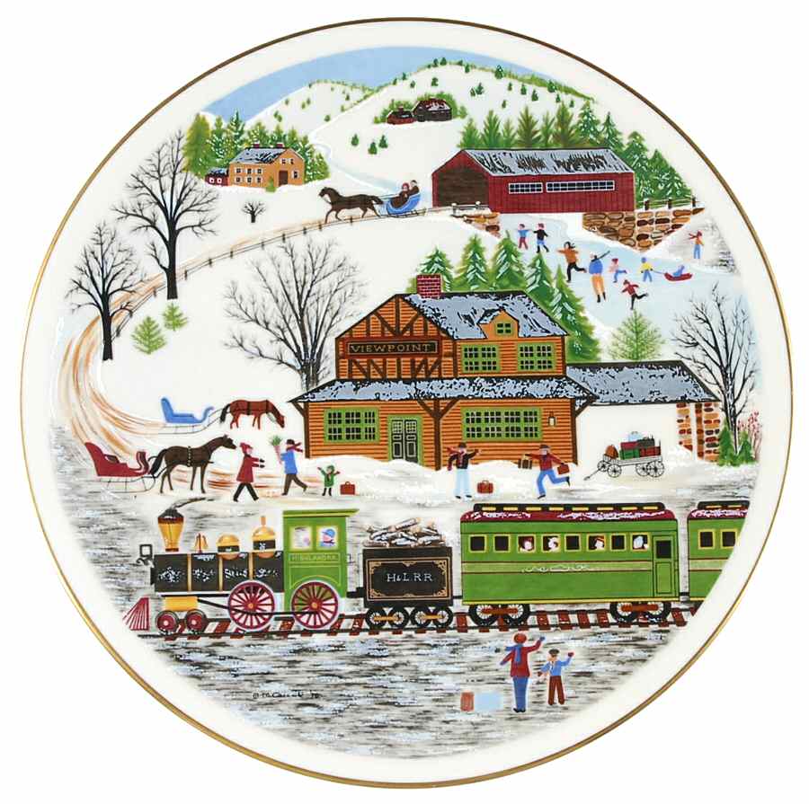 Grandma Moses Salad Plate by Pickard-1