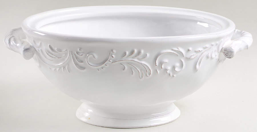 Antique Scroll Oval Vegetable No Lid by Pier 1-1