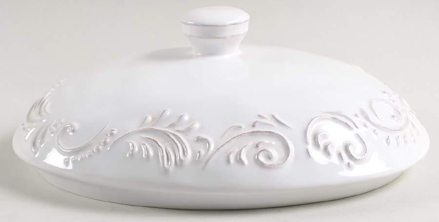 Antique Scroll Lid for Oval Vegetable by Pier 1-1