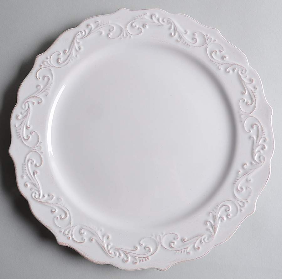 Antique Scroll Dinner Plate by Pier 1-1