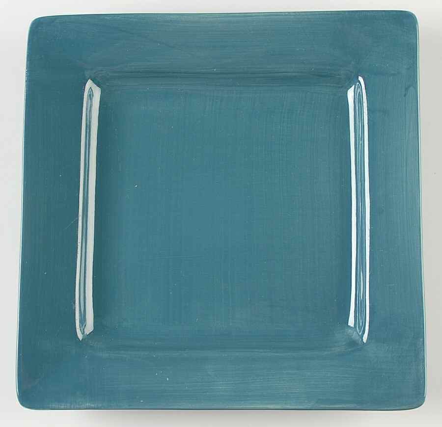 Essential Colours Teal Square Dinner Plate by Pier 1-1