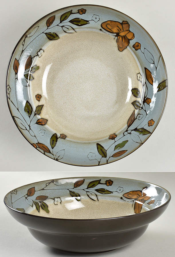 Rustic Leaves 9" Round Vegetable Bowl by Pfaltzgraff-1