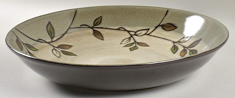 Rustic Leaves 14" Pasta Serving Bowl by Pfaltzgraff-1